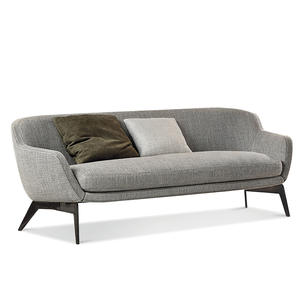 أريكة حديثة كلاسيكية من القماش مع أرجل خشبية صالة الفندق 3 مقاعد أريكة Baratos - Product Image 1