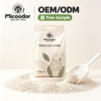 Litière pour chat en gel de silice Micoodor, contrôle des odeurs, faible teneur en poussière, vente en gros