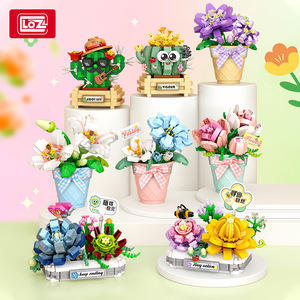 Nouveautés 8831-42 <span class=keywords><strong>LOZ</strong></span> assemblé plante Figure modèle Mini brique Cactus fleur Micro bloc de construction jouets pour cadeau de noël - Product Image 2