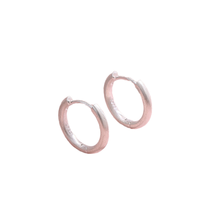 2025 New Hot-Selling Gold Plated 925 Sterling Silver Zircon Women's Stud Hoop <b>Earrings</b> Brushed Plain Niche <b>Fine</b> Jewelry - Product Image 2