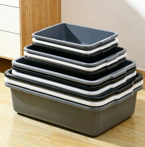Bac de rangement en <span class=keywords><strong>plastique</strong></span> GREENSIDE, panier rectangulaire en <span class=keywords><strong>plastique</strong></span>, épaissi, boîte à jouets grande capacité, pour l'organisation - Product Image 2