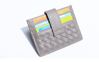 Dompet Gantungan Kunci Tenun Berkualitas Tinggi untuk Wanita/Pria dengan Jendela ID, Dompet Koin, Hadiah Lebah, Dompet Kecil Minimalis Tipis