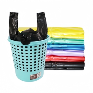 China Manufacturer Custom Color PE Plastic T Shirt Bags with Vest Handle for Supermarket Shopping and Exhibition