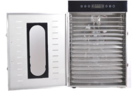 Draagbare huishoudelijke voedseldroger - Elektrische thermische droogapparatuur met 16 laden voor fruit, chili, champignons, cassave, vlees en zeevruchten