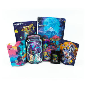 Kunden spezifisch bedruckte wieder versch ließbare Druckverschluss-Lebensmittel gestanzte Tasche Geruchs sichere Stand beutel Aluminium 3.5G Kunststoff verpackung 3.5 Mylar-Beutel - Product Image 2