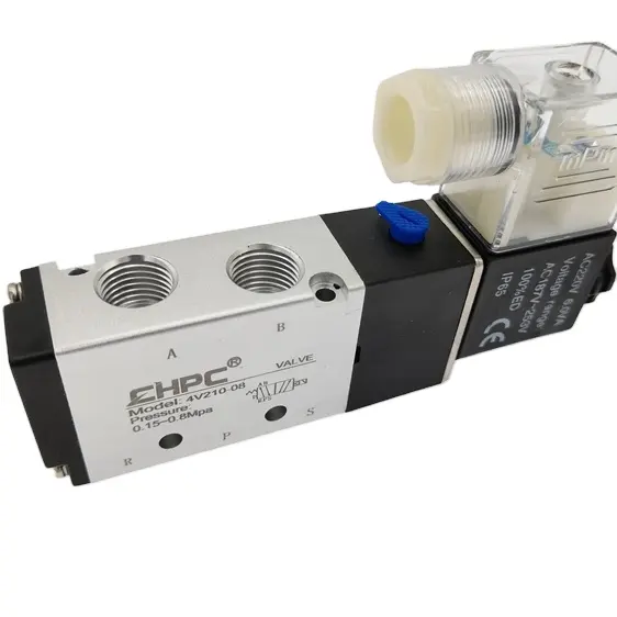Электромагнитный клапан, пневматический цилиндр, Пневматический электромагнитный клапан 4V210-08, оптовая продажа
