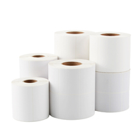 Étiquette personnalisée en usine 50x15mm pour impression par transfert thermique, résistante à l'huile, forte adhérence, papier couché blanc, livraison gratuite