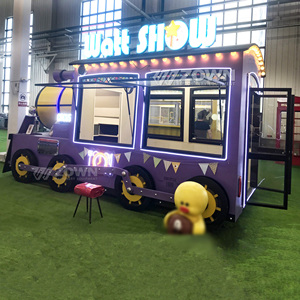 Camión de Comida con Forma de Tren de Dibujos Animados, Decoración con Luces LED, Quiosco Móvil de Aperitivos para Negocios en Parques de Atracciones - Product Image 5
