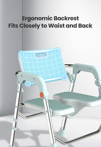 <span class=keywords><strong>Chaise</strong></span> de douche pliable et réglable en alliage d'aluminium, 150 kg, siège ergonomique de réadaptation, antidérapant, sécurité <span class=keywords><strong>pour</strong></span> les personnes âgées - Product Image 2