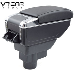 Vtear Elegante Caja de Almacenamiento para Reposabrazos Delantero de Coche de Cuero PU ABS con Portavasos USB, Accesorios Interiores para Opel <span class=keywords><strong>Corsa</strong></span> D 2011-2013 - Product Image 5