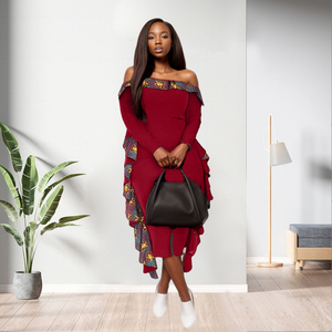 90327-MX69 Kitenge Designs <strong>for</strong> <strong>African</strong> <strong>Women</strong> Turkey Elegant Office <strong>Dresses</strong> - Product Image 4