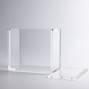 New Design Magnetic Clear Acrylic Gift Box High Transparent Acrylic Storage Box With Magnet Lid