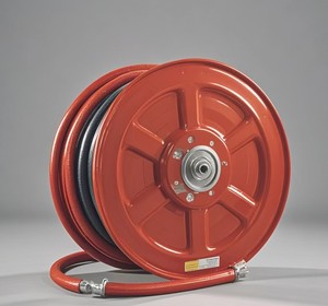 Enrouleur de tuyau d'incendie rouge avec tuyau en caoutchouc de 25 mm, durable pour les incendies de classe A et B - Product Image 5