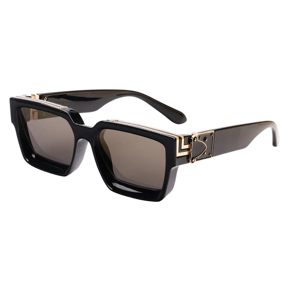 Óculos de sol marca de alta qualidade, óculos de sol pretos de designer 2023, pequenas marcas famosas, óculos de sol unissex, luxuosos