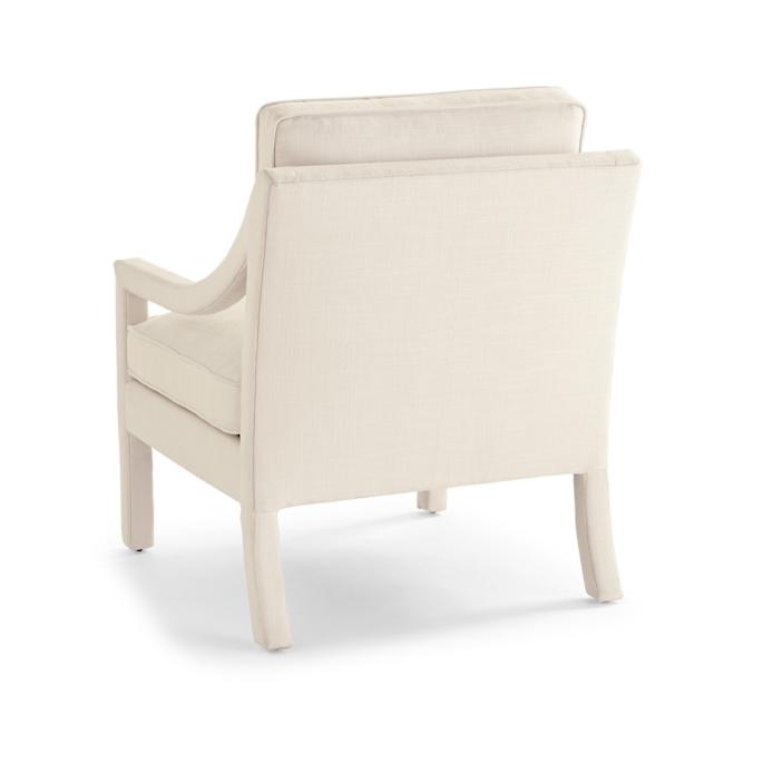 modern living room thin gently sloped arms single seat sofa armchair