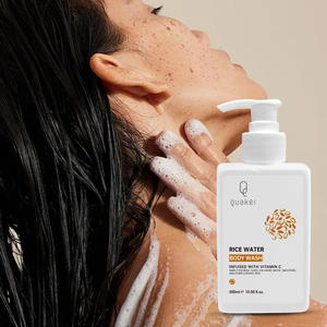 <span class=keywords><strong>Gel</strong></span> de Ducha Vegano Qquaker de Marca Privada con Agua de Arroz Herbal, Blanqueador, Hidratante para Todo Tipo de Piel - Product Image 1