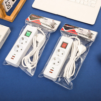 Multiprise européenne personnalisée avec 2 prises et ports USB, interrupteur intégré, économique