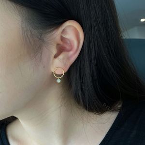 Dylam Stylish Trendy 925 Sterling <b>Silver</b> Luxury 18K Gold Plated Fashion Custom Design Korean Women <b>Hoop</b> Earrings - Product Image 6