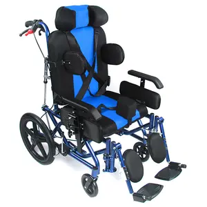 Disabled Children With Cerebral Palsy Wheelchair Full Lying High Back Multi-functional Safety Protection Wheelchair