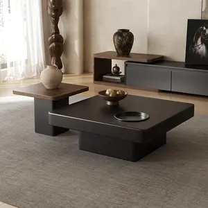 Italian Style Square Tea Table Living Modern Room Home Senior Sense Design Black Coffee Table