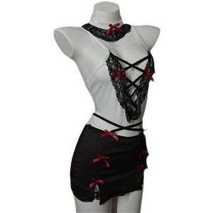 Conjunto de Lencería Sexy y Dulce con Falda de Bloques de Color, Fibra de Poliéster, Ropa de Dormir para Juego de Roles para Chicas Jóvenes 8142 - Product Image 5