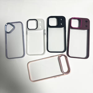 Funda para iPhone 17 Pro Max con ranuras y material de pegamento, funda metálica dorada tipo escudo para iPhone 16 Pro - Product Image 2