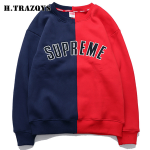 Venta al por mayor cuello redondo logotipo impreso personalizado hombres dos tono sudadera - Product Image 3