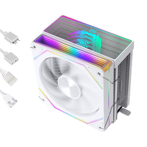 QiuzAim 4 tubo de calor de cobre ARGB <span class=keywords><strong>CPU</strong></span> <span class=keywords><strong>Cooler</strong></span> para LGA1700/1200/B85 con ventilador PWM de prisma de 12cm | Refrigeración por aire silenciosa de 4 pines - Product Image 5