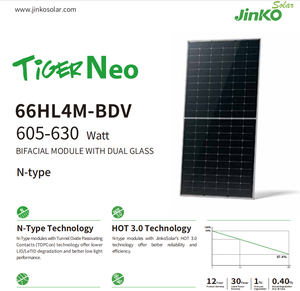 Panneau solaire Jinko Single N-type 605W <span class=keywords><strong>1610W</strong></span> 1615W 1620W 1625W 1630W Tiger Neo TOPCon double face - Product Image 5