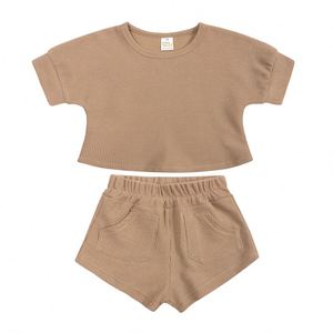 Vêtements d'été pour enfants Waffle Kids, ensembles deux pièces pour enfants, ensembles de vêtements pour tout-petits garçons, ensembles courts personnalisés Kids Tales - Product Image 4