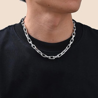 Kalung Rantai Polos Baja Anti Karat Lapis PVD 18K Unisex Grosir dengan Gesper Toggle Bentuk Bunga Trendi Anti Luntur