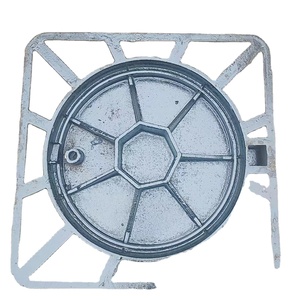 Chất lượng cao chính xác đúc sắt dễ uốn nắp hố ga 400x500x30mm cho Đường phố/vườn/lối đi - Product Image 4