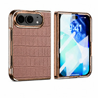 Étuis de téléphone portable de luxe électro-plaqués style crocodile pour iPhone Duo avec aimant et protection antichoc étanche