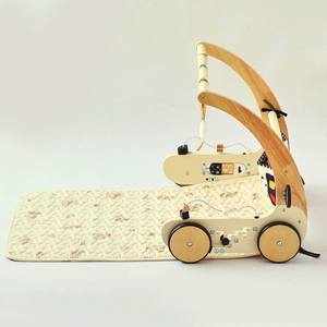 OkidoKids Trotteur en bois écologique 2-en-<span class=keywords><strong>1</strong></span>, jouet sûr et durable pour les premiers pas de bébé, modèle canadien - Product Image 2
