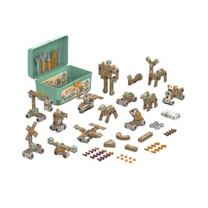 Coffret d'outils de bricolage pour enfants, jouet d'assemblage en plastique pour enfants de 4 à 6 ans, kit de construction éducatif avec roues et vis - Product Image 3