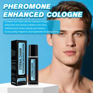 Cologne enrichie en phéromones, Cologne aux phéromones pour hommes, <span class=keywords><strong>Parfum</strong></span> en flacon roll-on, <span class=keywords><strong>Parfum</strong></span> en verre, Cologne liquide minérale pour hommes, Portable - Product Image 1