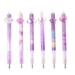 Penna Gel Retrattile con Decorazioni a Forma di Nuvola, Cuore e Stella, <span class=keywords><strong>Inchiostro</strong></span> Nero 0.5mm <span class=keywords><strong>per</strong></span> Scrittura Fluida, Uso Scolastico e d'Ufficio - Product Image 1