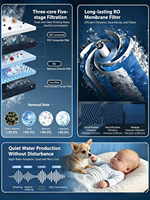 Promotion Black Friday : Machine de purification d'eau par osmose inverse RO pour usage domestique et cuisine, cartouche RO en plastique pour eau pure Bac