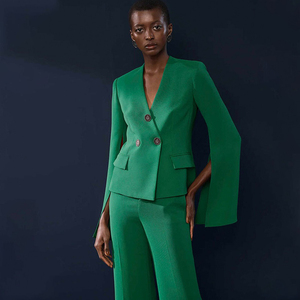 Traje de Blazer Formal para Mujer, Diseño OEM, Manga Larga, Nuevo <span class=keywords><strong>Estilo</strong></span>, Doble Botonadura, Decoración Elegante para Oficina - Product Image 2