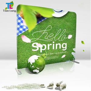 Foldable <b>Backdrop</b> 3d Pop up 10*8 ft Fabric Tension <b>Backdrop</b> Media Curved Back Wall <b>Stand</b> for Event - Product Image 1