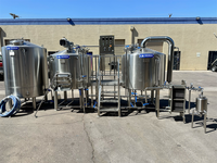 Système de brassage de bière Cassman - Cuve de mouture, Cuve de décantation, Chaudière de brassage, Cuve de décantation à tourbillonnage (HLT) contrôlée par PLC, Prix compétitif, Capacité 5-10 bbl