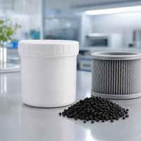 Pot en plastique PP avec base en HDPE de 500 ml, avec couvercle à vis et couvercle intérieur à double étanchéité pour l'emballage de poudre chimique