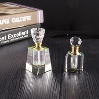 Flacons carrés uniques en verre transparent de 3 ml, 6 ml, 12 ml pour huiles essentielles et parfums, avec applicateur en verre