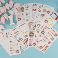 Notes autocollantes Washi personnalisées fantaisie Kawaii, adhésif puissant, vernis mat transparent, autocollants de dessin animé, papeterie scolaire