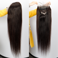 Pelucas de Cabello Humano Liso Extremo con Encaje Frontal HD de 30-40 Pulgadas, Pre-Arrancadas, Negras Naturales, 180% de Densidad, Pelucas Largas y Lisas para Mujeres Negras