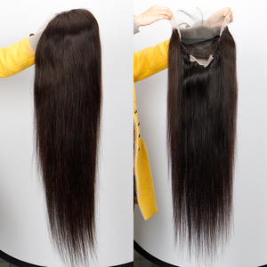<span class=keywords><strong>Parrucche</strong></span> di <span class=keywords><strong>capelli</strong></span> umani lisci HD da 30-40 pollici con frontale in pizzo, pre-strappate, nere naturali, densità 180%, lunghe e lisce, per donne di colore - Product Image 5