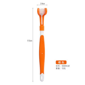 Fábrica Atacado Pet <span class=keywords><strong>Toothbrush</strong></span> Multicolor Três Cabeças Pet Dental Care Animais <span class=keywords><strong>Toothbrush</strong></span> Cat 360 <span class=keywords><strong>Dog</strong></span> <span class=keywords><strong>Toothbrush</strong></span> - Product Image 4