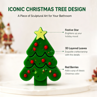 Savon de Noël fantaisie en forme de sapin de Noël, à l'huile essentielle de sapin de Balsam, hydratant, végétalien, cadeau de bain, vente en gros