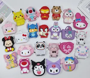 Beauty Cute Cartoon Shoulder Bag For Purse Toys Dolls Silicone Pouch Bag For Kid Girls Gifts Wholesale Price