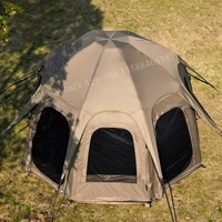 Tente dôme de toit, tube d'air gonflable, ronde, glamping, familiale, grande tente de camping en plein air, imperméable